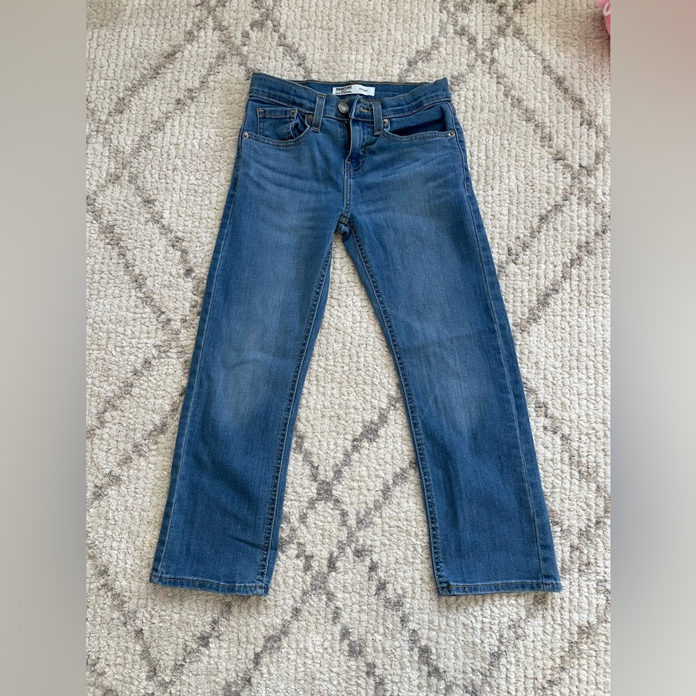 Levi Kids straight legged jeans.